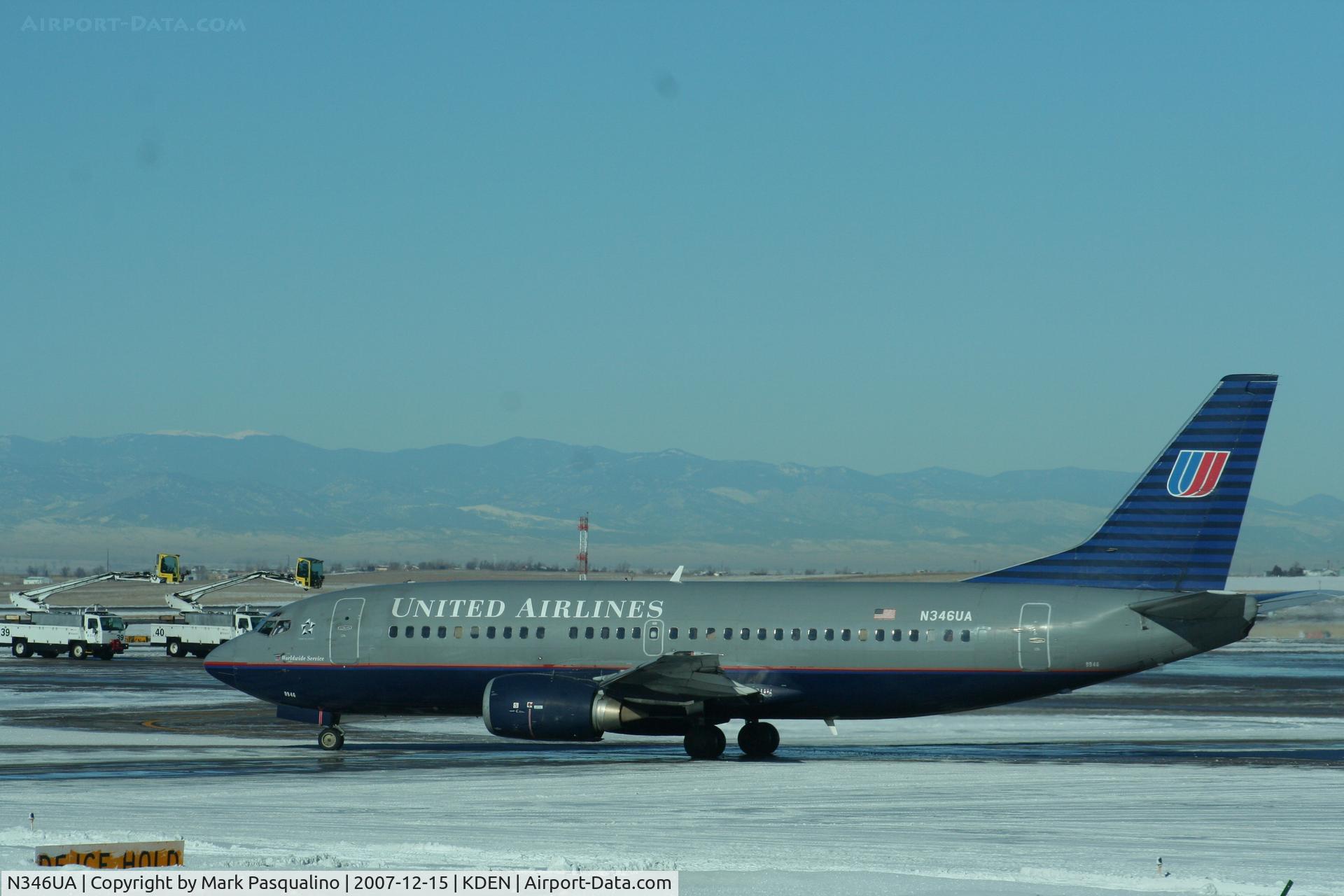 N346UA, 1988 Boeing 737-322 C/N 24250, Boeing 737-300