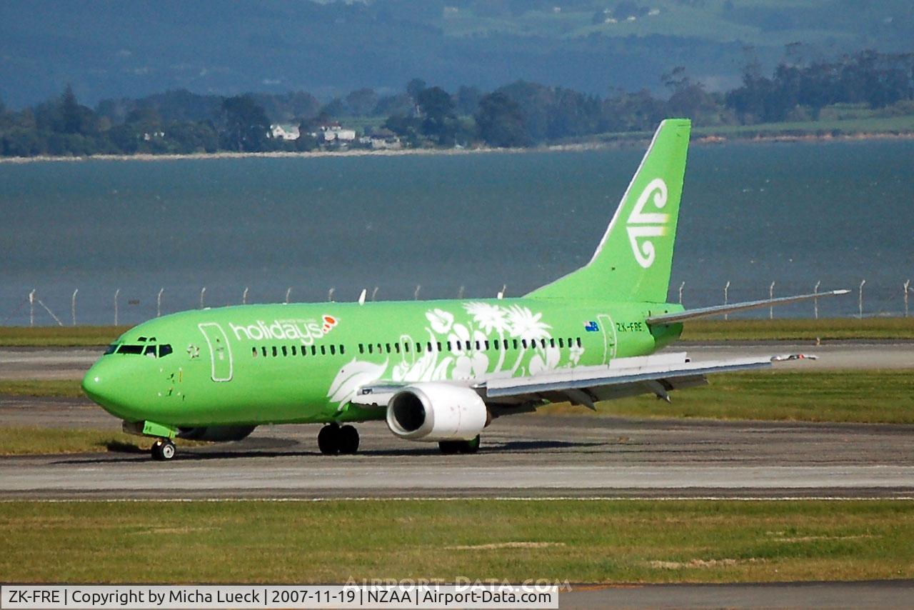 ZK-FRE, 1998 Boeing 737-3U3 C/N 28742, The new striking Air New Zealand Holidays livery