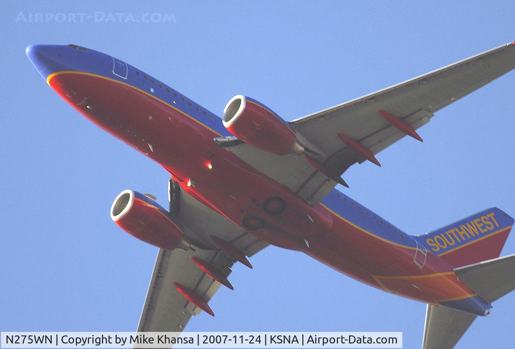 N275WN, 2007 Boeing 737-7H4 C/N 36153, Southwest '07 B737-7H4 blasting off on a gorgeous day,