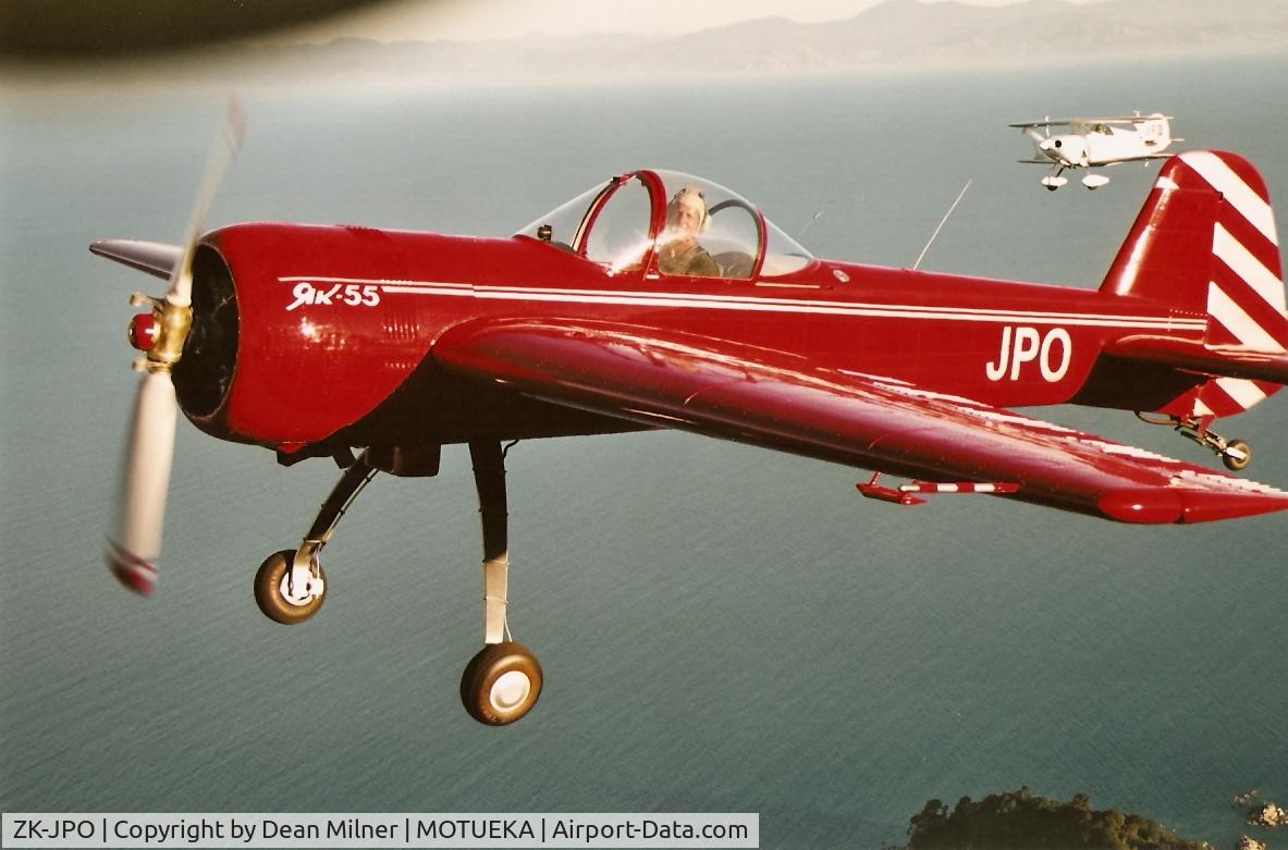ZK-JPO, Yakovlev Yak-55 C/N 880609, Out for a fun flight over the Abeltasman, Motueka New Zealand
