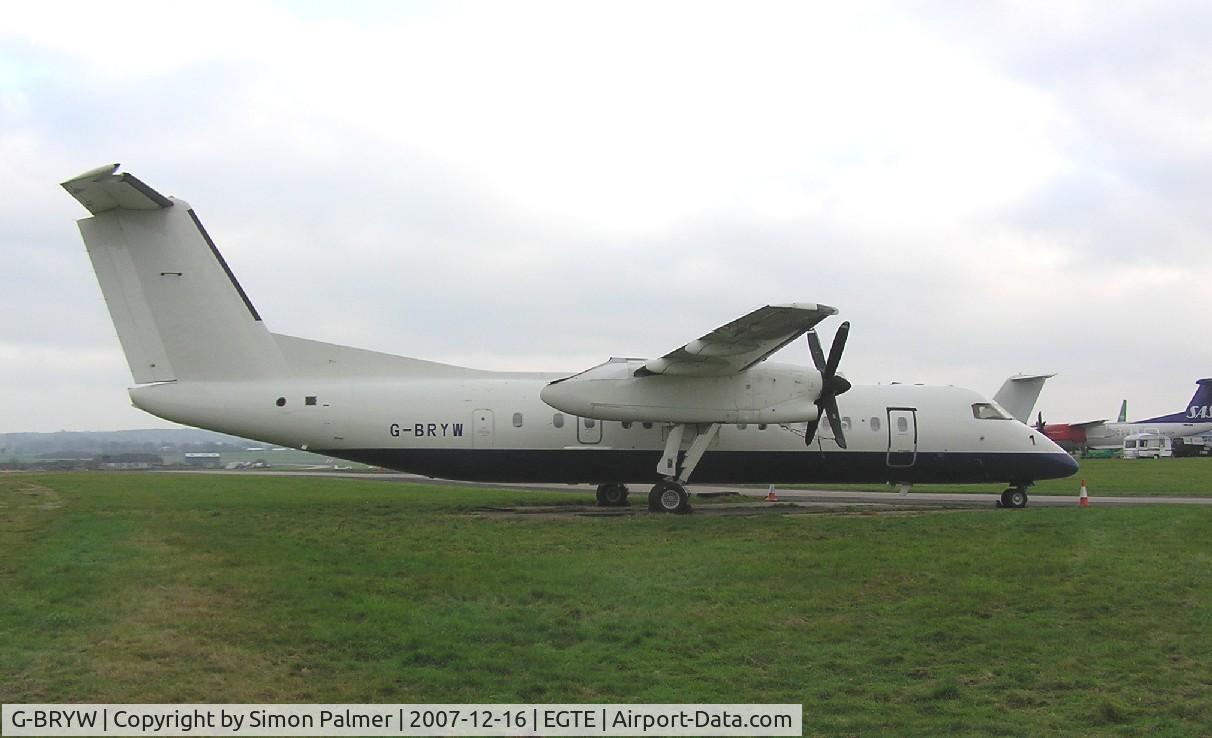 G-BRYW, 1997 De Havilland Canada DHC-8-311 Dash 8 C/N 474, DHC-8 in the storage area at Exeter airport