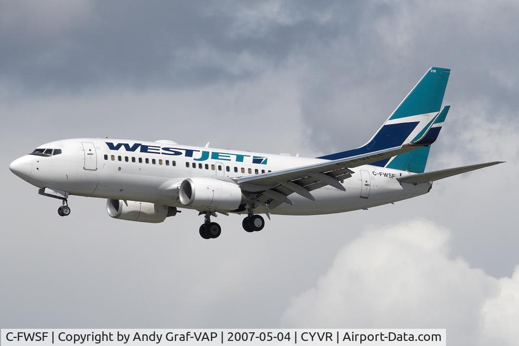 C-FWSF, 2003 Boeing 737-7CT C/N 32758, Westjet 737-700