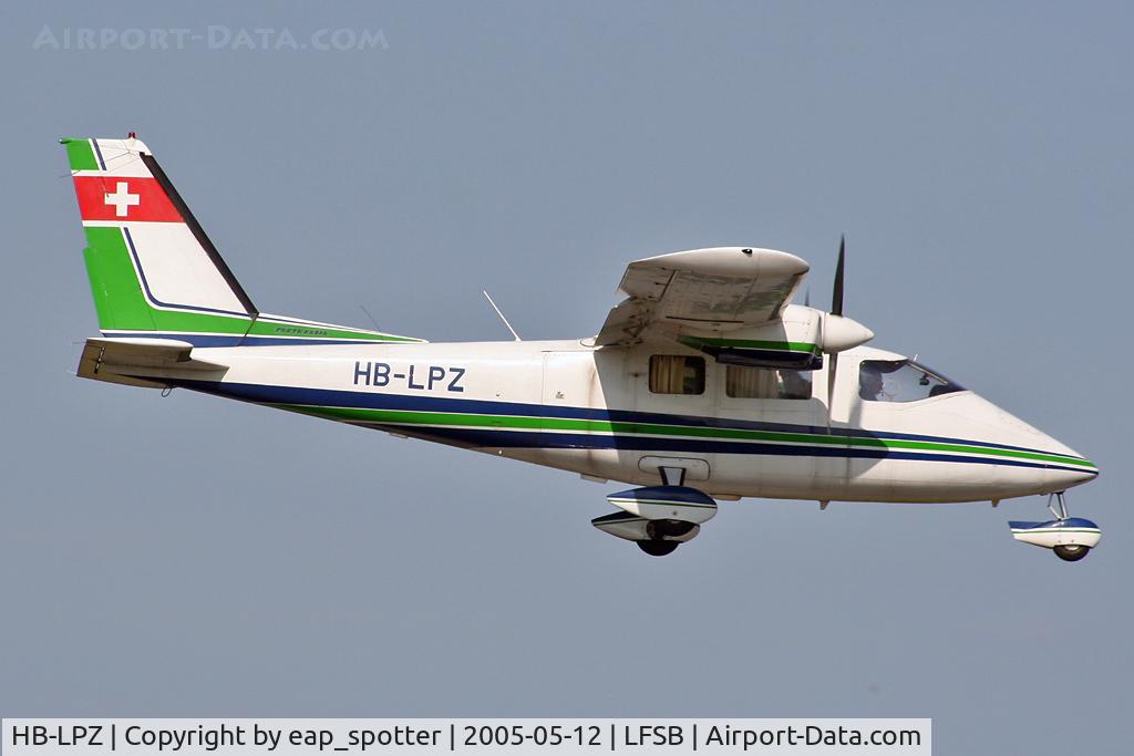 HB-LPZ, 1975 Partenavia P-68B C/N 44, landing on rwy 16