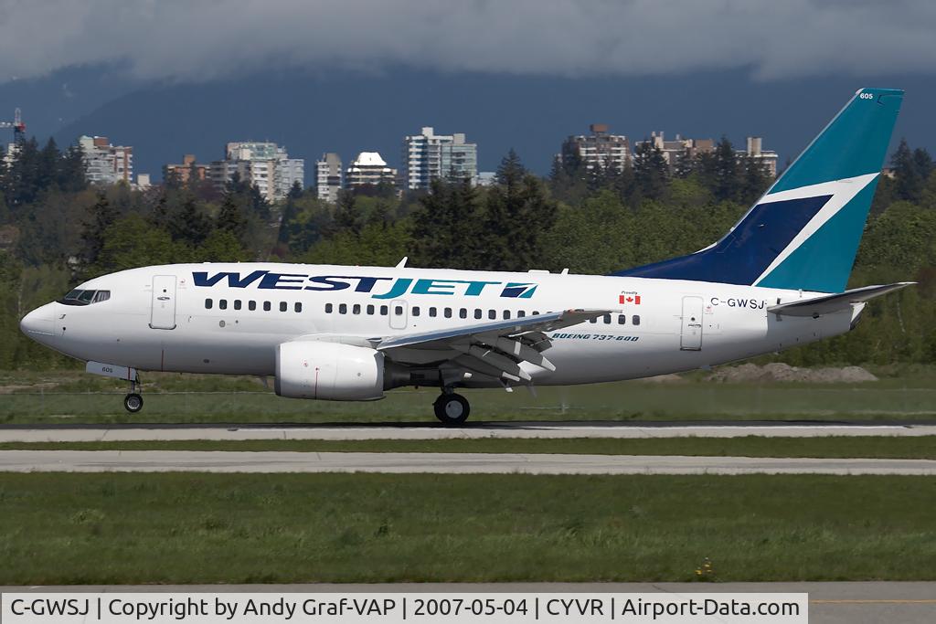 C-GWSJ, 2006 Boeing 737-6CT C/N 34621, Westjet 737-600