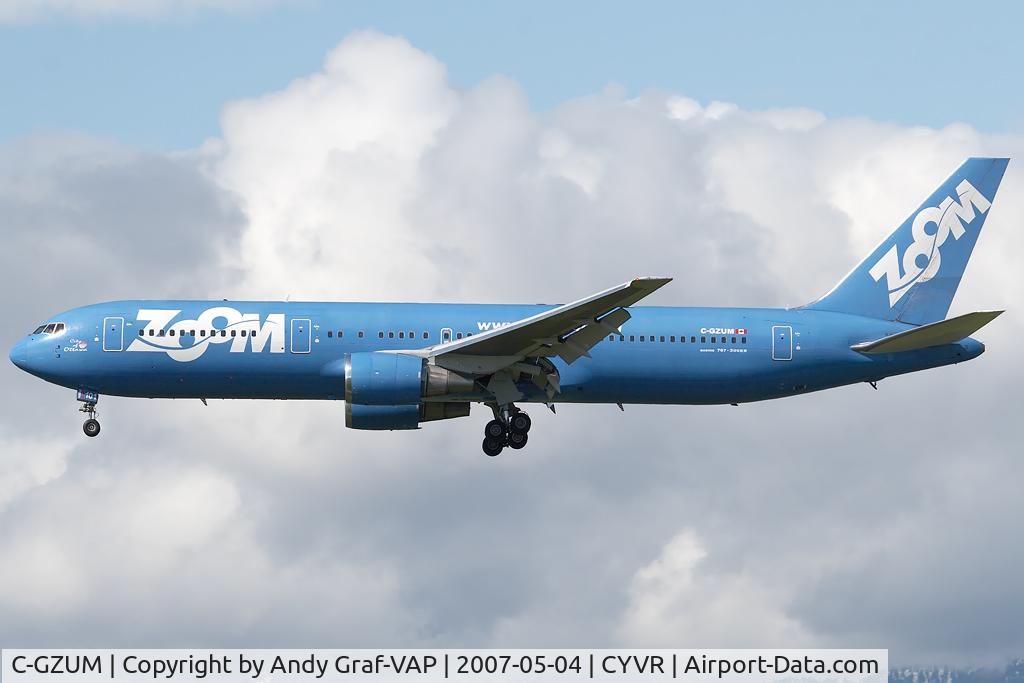 C-GZUM, 1993 Boeing 767-328 C/N 27135, ZOOM 767-300