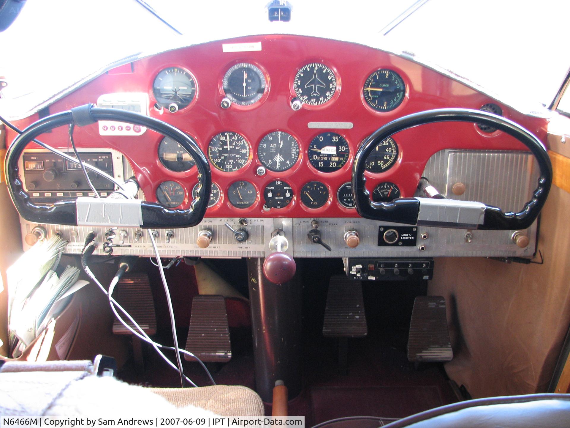 N6466M, 1948 Stinson 108-3 Voyager C/N 108-4466, Cockpit looks pretty original to me except for all the wires