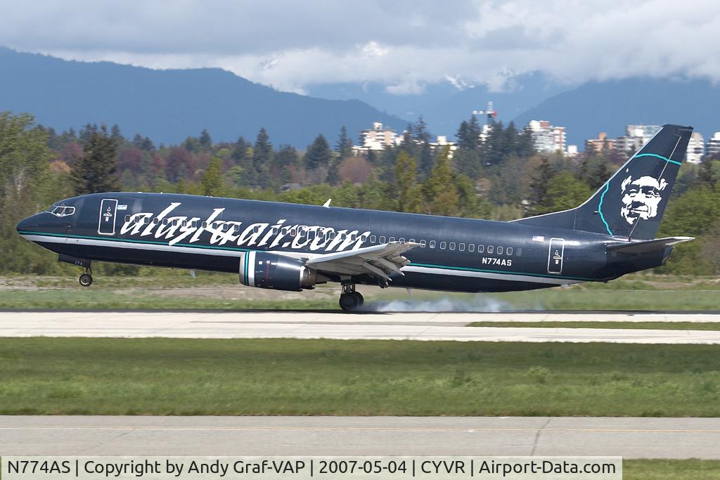 N774AS, 1993 Boeing 737-4Q8 C/N 25107, Alaska Airlines 737-400