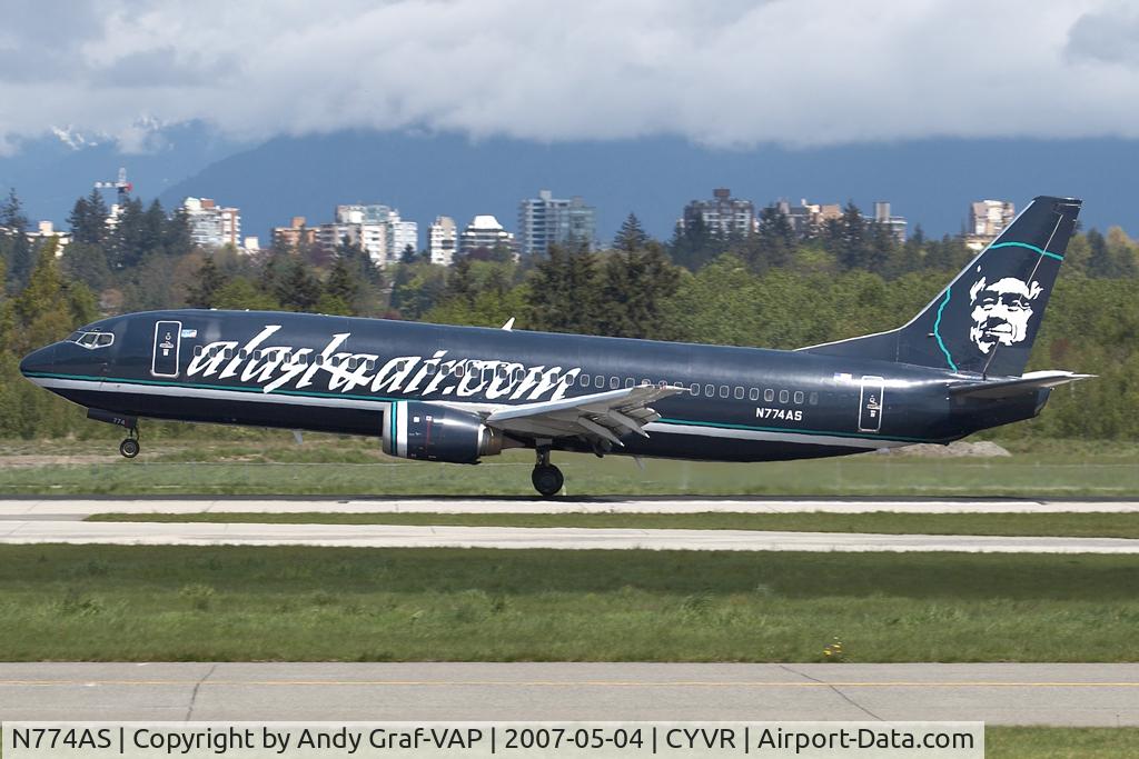 N774AS, 1993 Boeing 737-4Q8 C/N 25107, Alaska Airlines 737-400