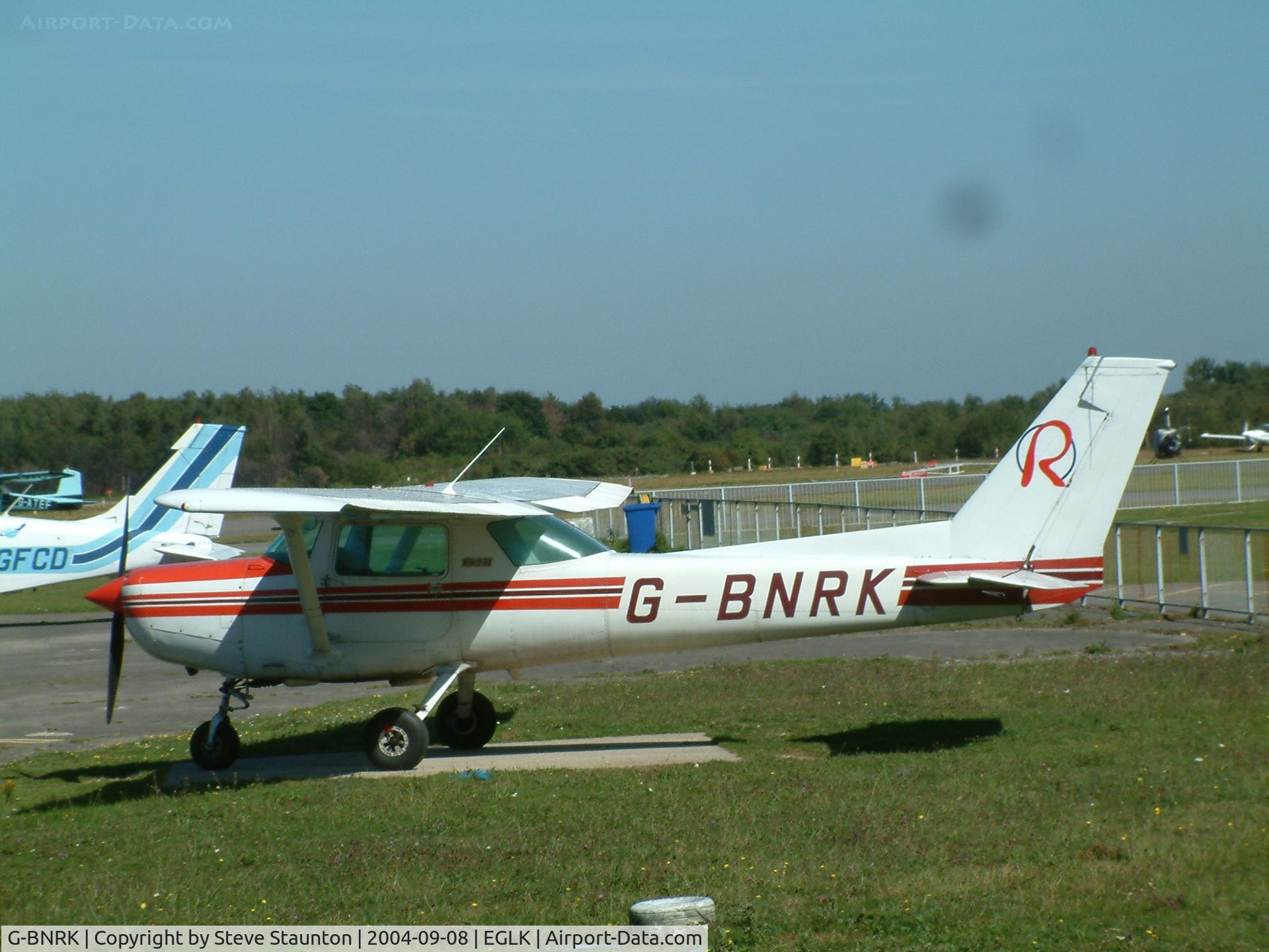 G-BNRK, 1984 Cessna 152 C/N 152-84659, Taken at Blackbushe Airport 8th September 2004 (sorry about the black spot on the lens)