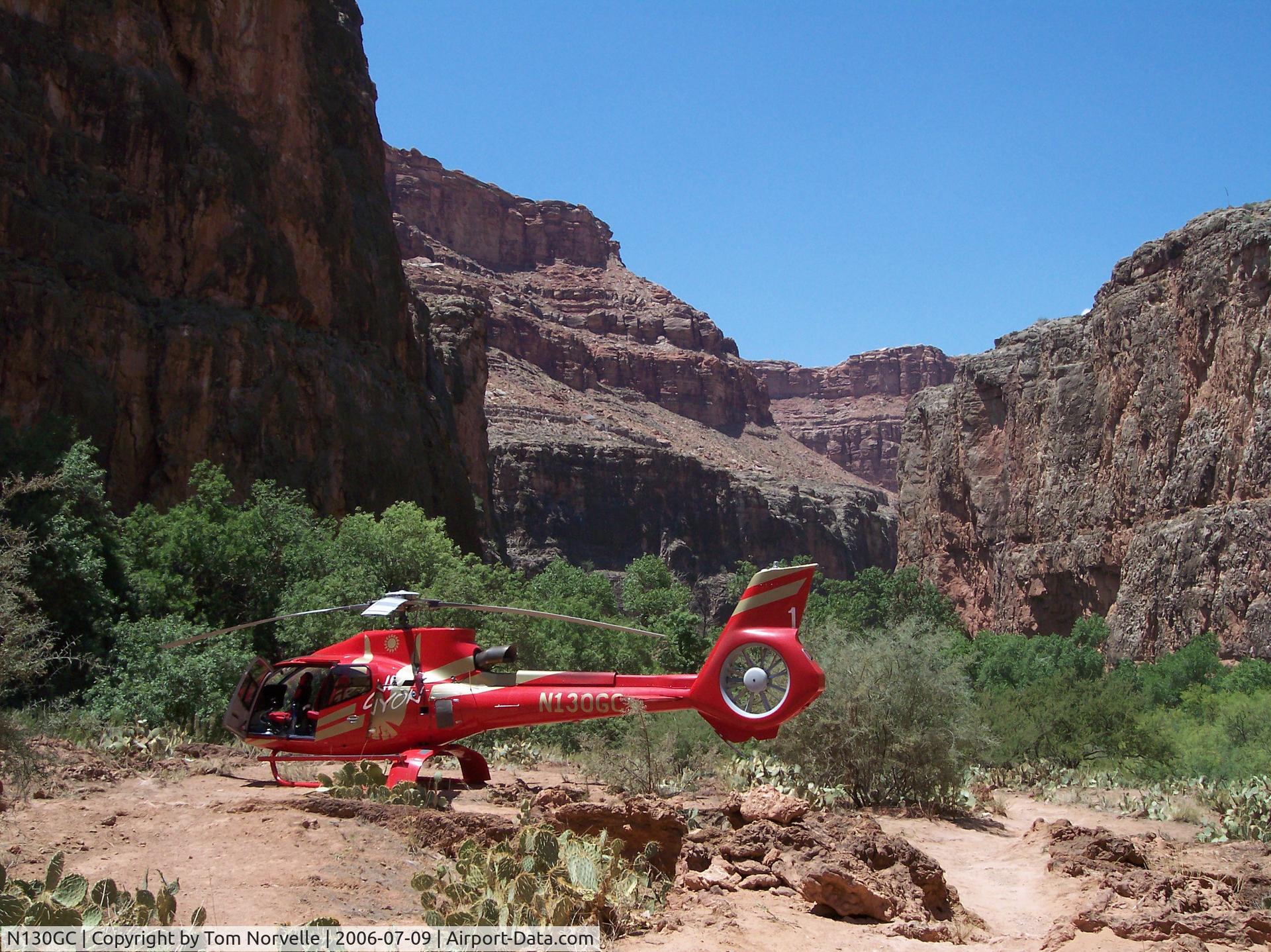 N130GC, 2002 Eurocopter EC-130B-4 (AS-350B-4) C/N 3562, On the Havauspai Indian Reservation during the filming of the movie 