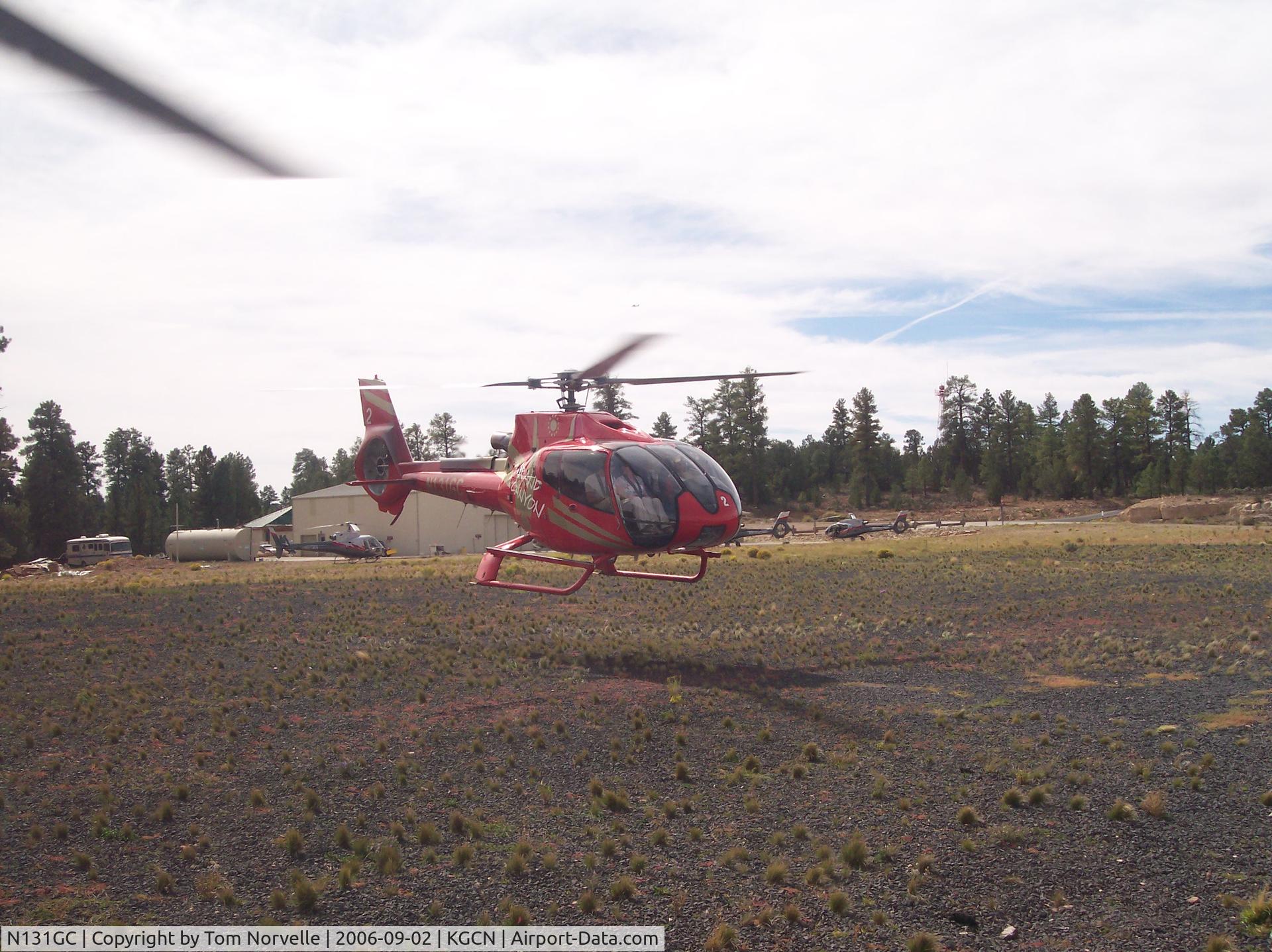 N131GC, 2003 Eurocopter EC-130B-4 (AS-350B-4) C/N 3691, Off on a tour of the Grand Canyon.
