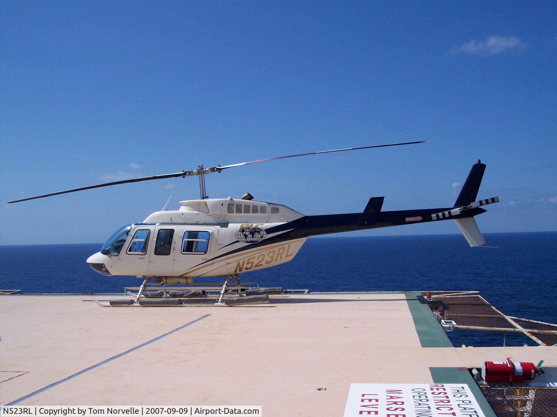 N523RL, 2005 Bell 206L-4 LongRanger IV LongRanger C/N 52321, On the deck at Vermilion 397 in the Gulf of Mexico.