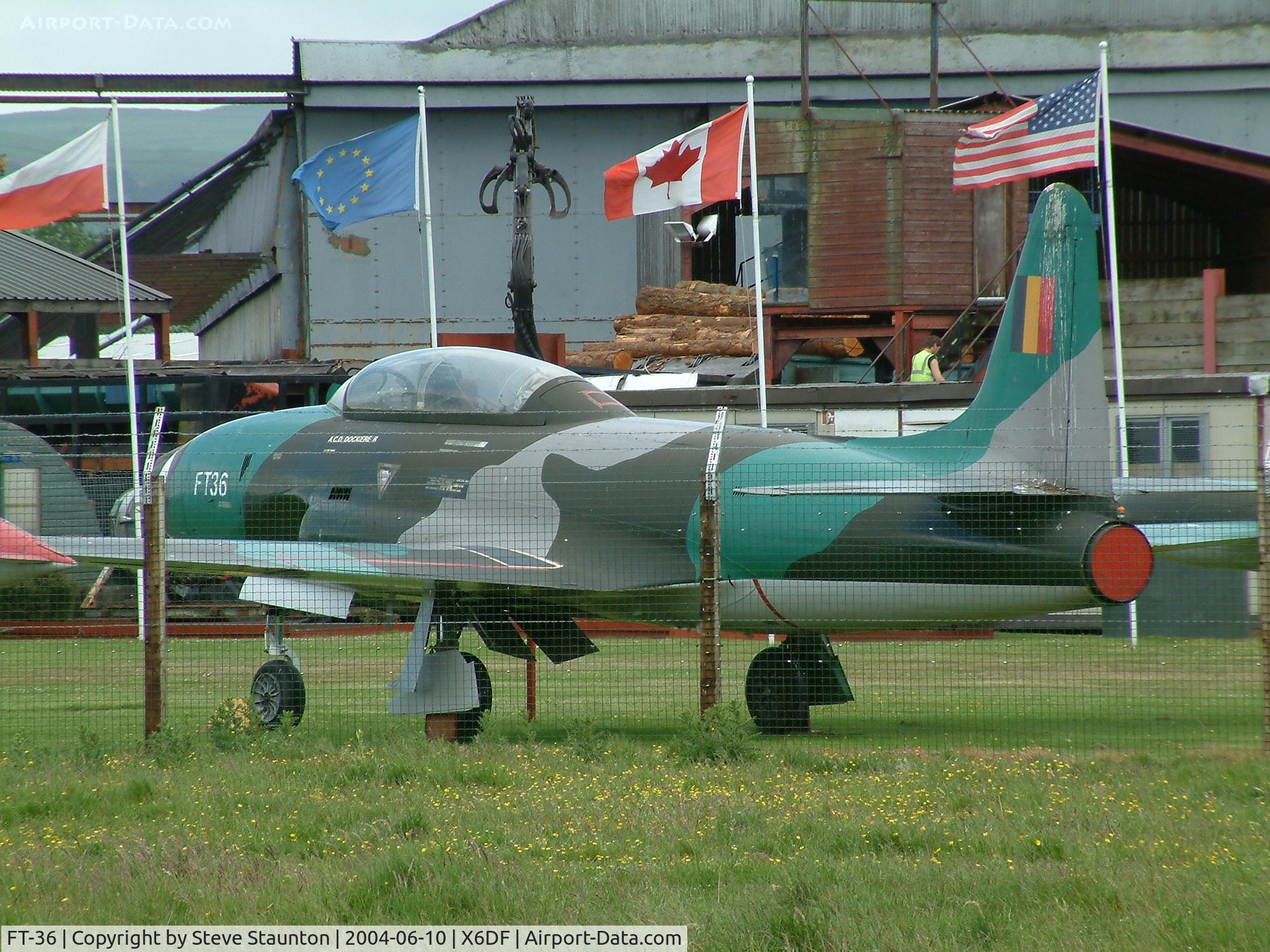 FT-36, 1955 Lockheed T-33A Shooting Star C/N 580-9588, Taken at Dumfries & Galloway Aviation Museum, 10th June 2004