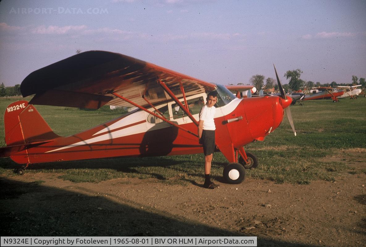 N9324E, 1946 Aeronca 11AC Chief C/N 11AC-962, Found this 1965 image, with other slides, at a garage sale.  The tail number led me to this website.  Do one or two of you own this Aeronca?  I have 3 more Kodachromes of this plane, which I think was taken in Holland, MI.