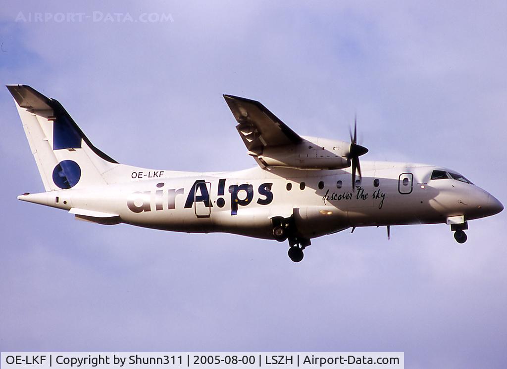 OE-LKF, 1996 Dornier 328-110 C/N 3073, Landing rwy 14