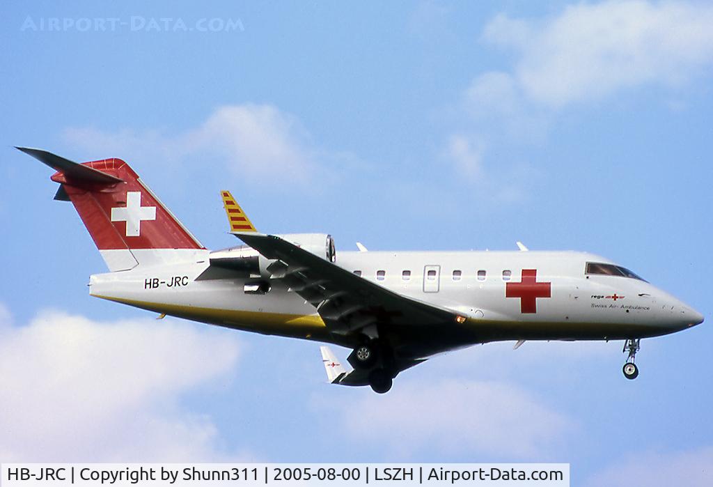 HB-JRC, 2002 Bombardier Challenger 604 (CL-600-2B16) C/N 5540, Landing rwy 14