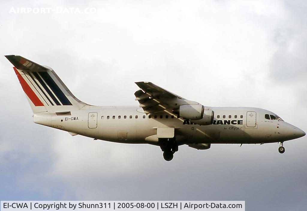 EI-CWA, 1986 British Aerospace BAe.146-200 C/N E2058, Landing rwy 14
