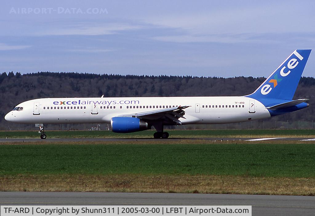 TF-ARD, 1985 Boeing 757-225 C/N 22211, Landed rwy 02 and taxiing to the terminal