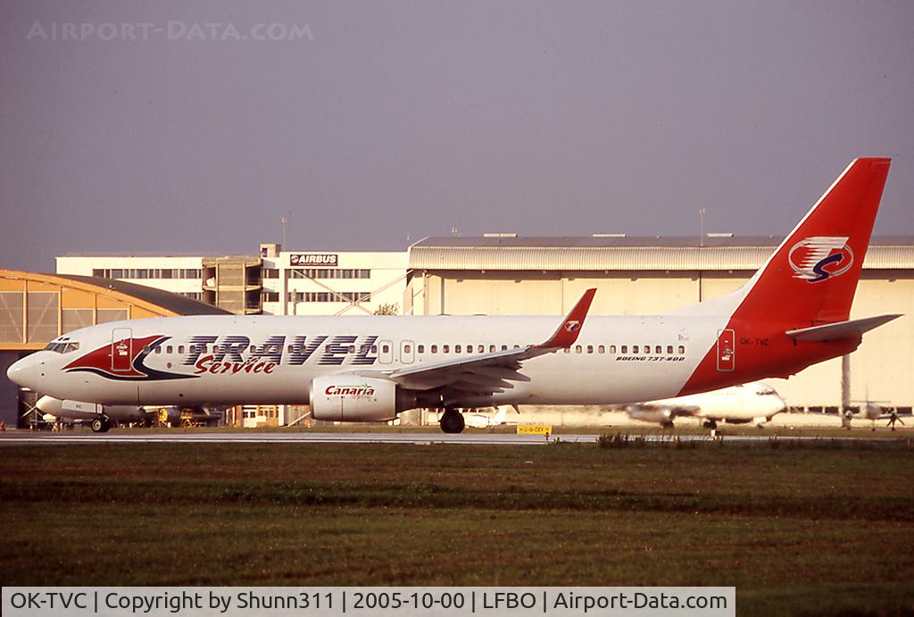 OK-TVC, 2001 Boeing 737-86Q C/N 30278, Ready to take off rwy 32R in basic Oman Air tail c/s
