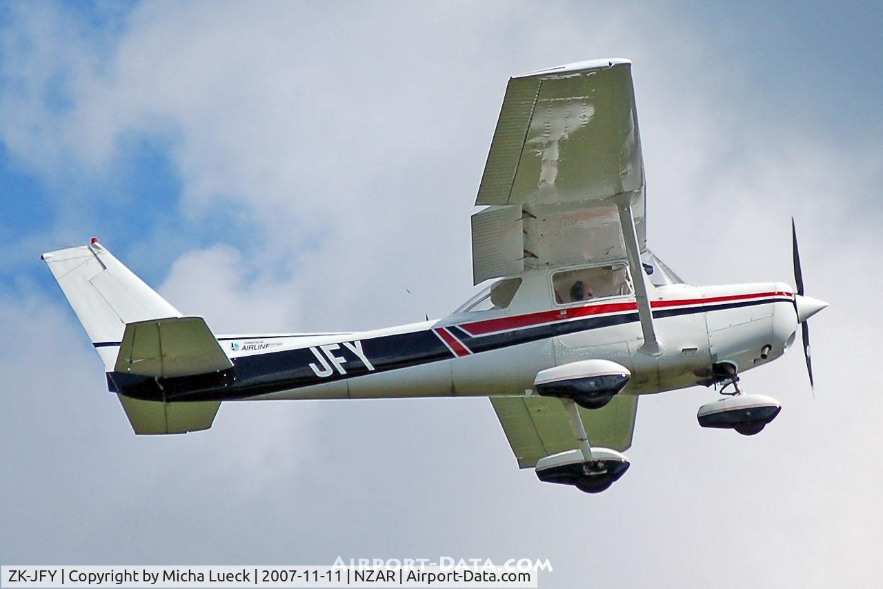 ZK-JFY, Cessna 152 C/N 15284398, Climbing out of Ardmore