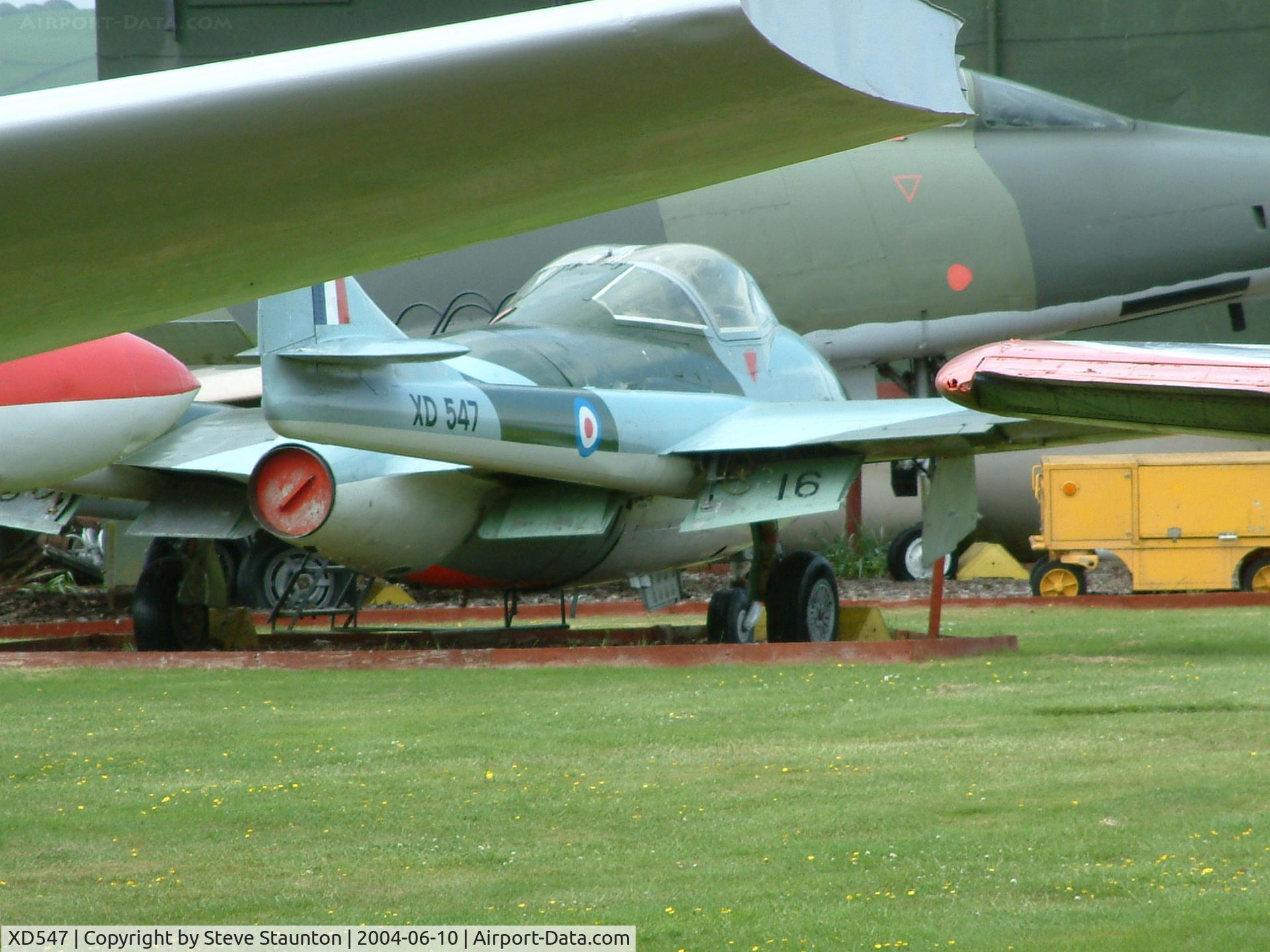 XD547, 1954 De Havilland DH-115 Vampire T.11 C/N 15515, Taken at Dumfries & Galloway Aviation Museum, 10th June 2004