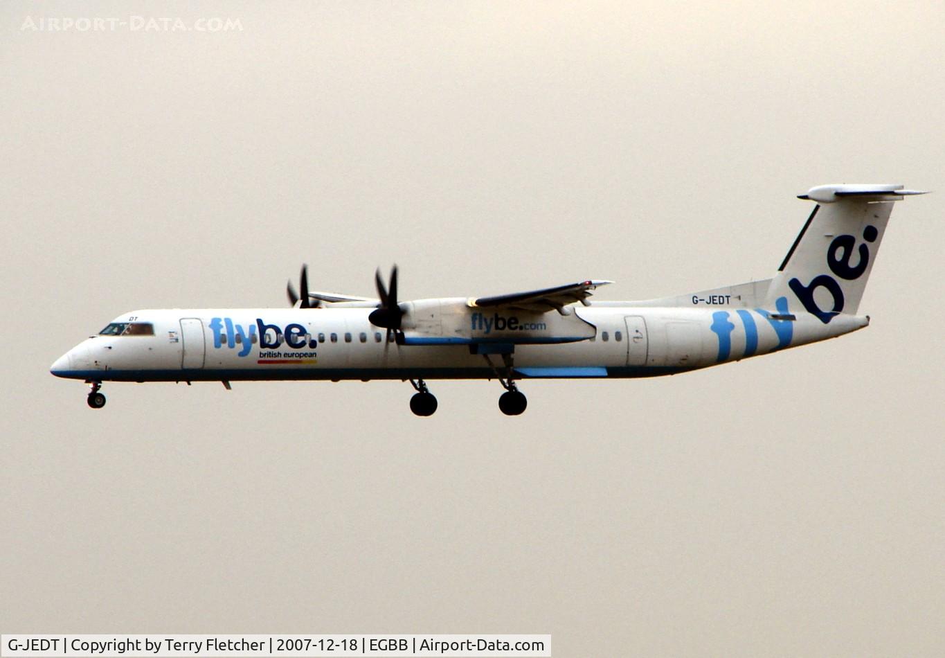 G-JEDT, 2003 De Havilland Canada DHC-8-402Q Dash 8 C/N 4088, FLYBE Dash 8 on finals
