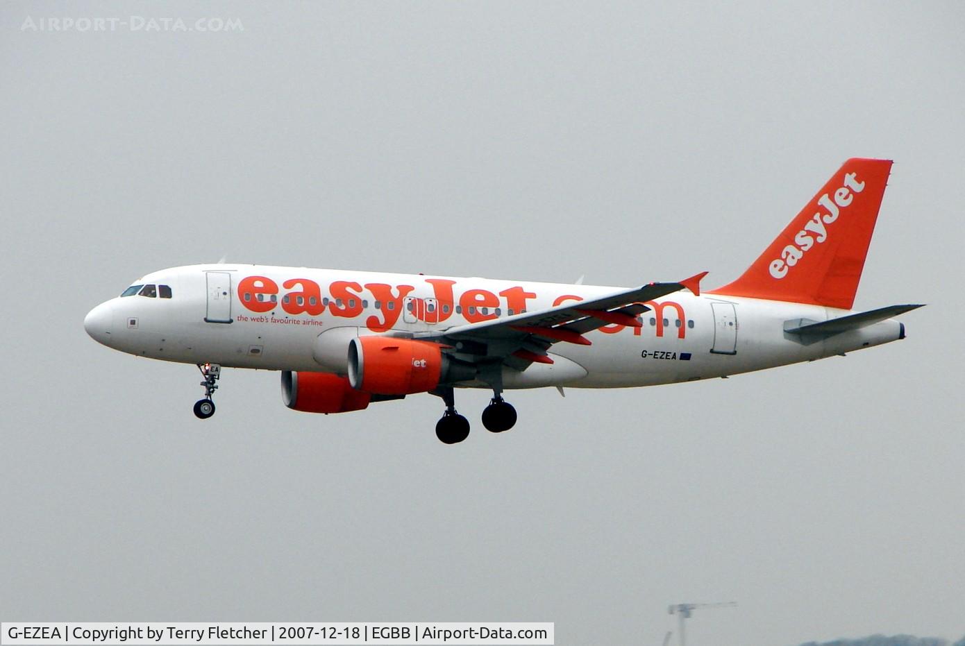 G-EZEA, 2003 Airbus A319-111 C/N 2119, First Easyjet aircraft that I have ever seen at Birmingham International