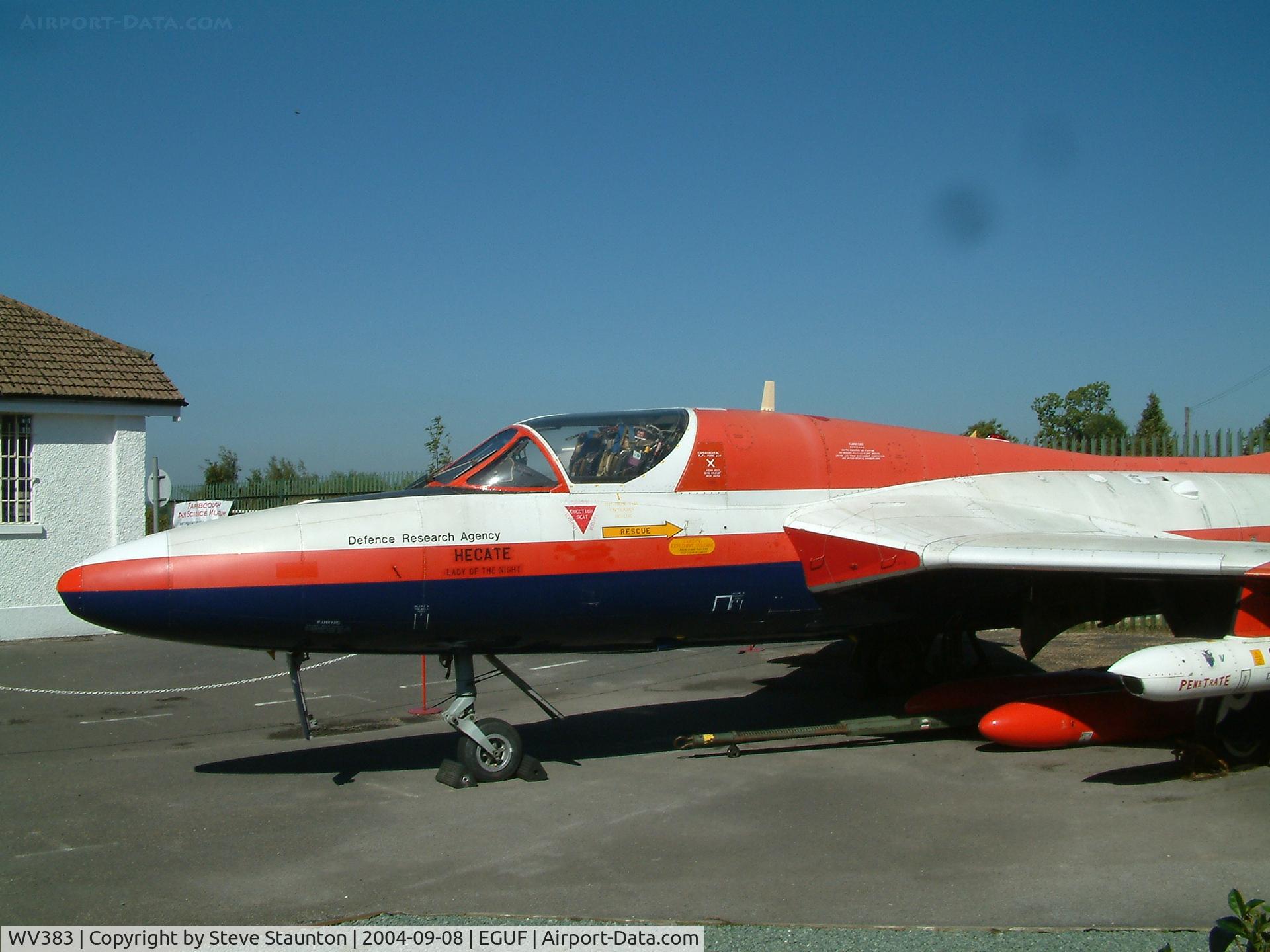 WV383, 1965 Hawker Hunter T.7 C/N 41H-670829, Taken at Farnborough Air Sciences Trust, 8th September 2004