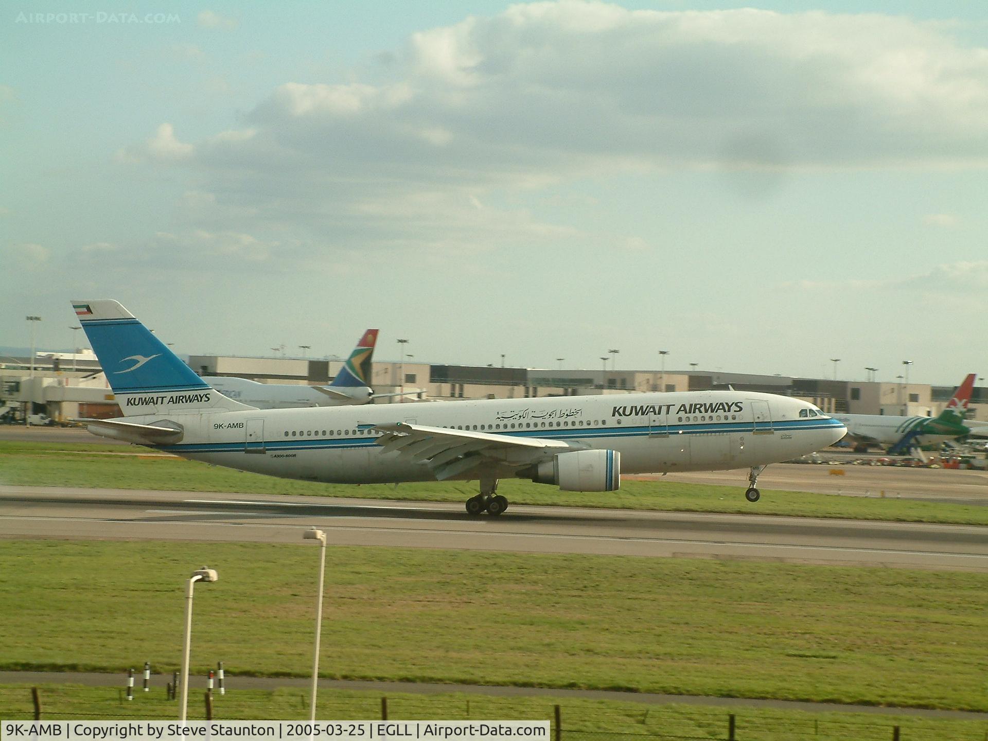 9K-AMB, 1993 Airbus A300B4-605R C/N 694, Taken at Heathrow Airport March 2005