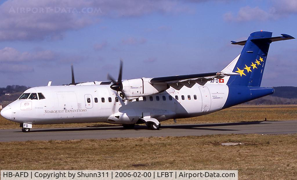 HB-AFD, 1989 ATR 42-320 C/N 121, Taxiing holding point rwy 02 for departure