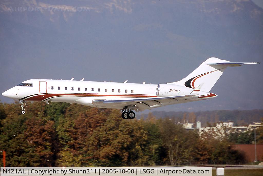 N421AL, 2000 Bombardier Global Express (BD-700-1A10) C/N 9051, Landing rwy 23