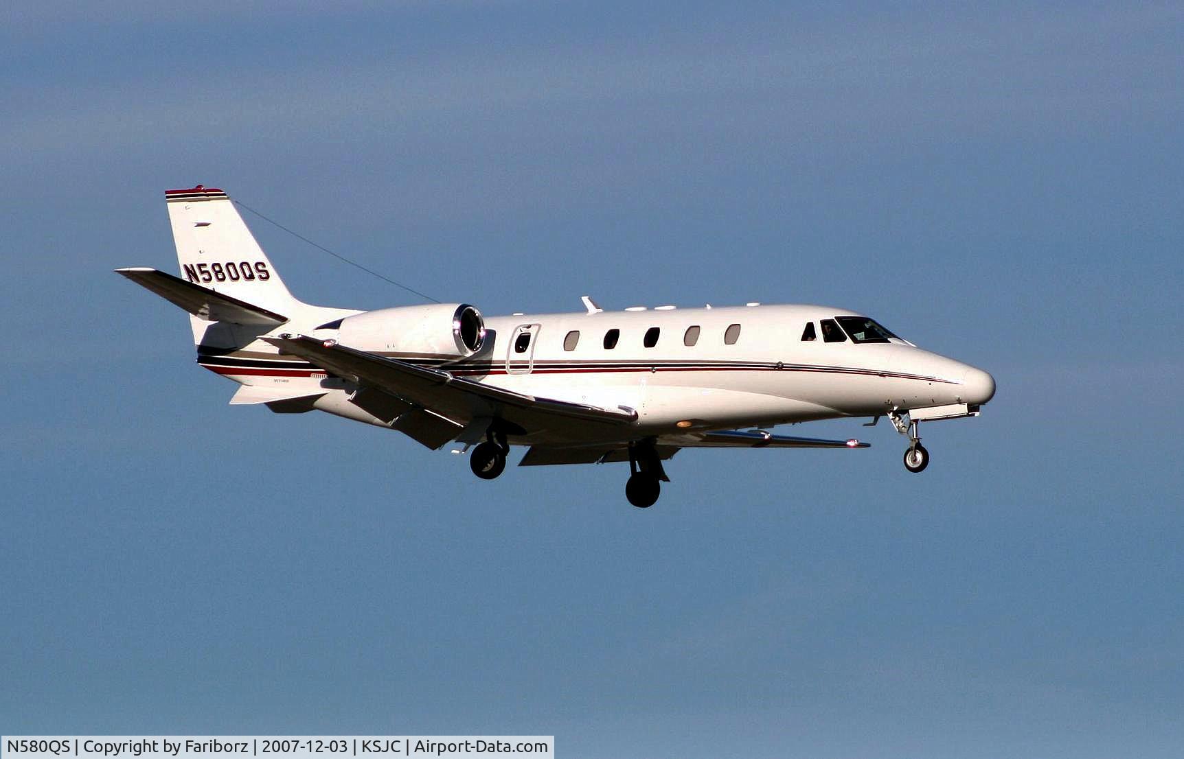 N580QS, 2007 Cessna 560XL C/N 560-5741, On final RWY 12R