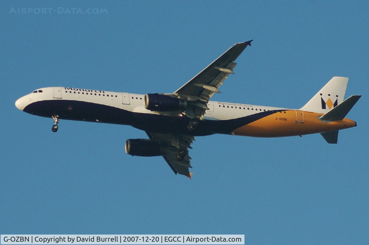 G-OZBN, 1999 Airbus A321-231 C/N 1153, Monarch - Landing