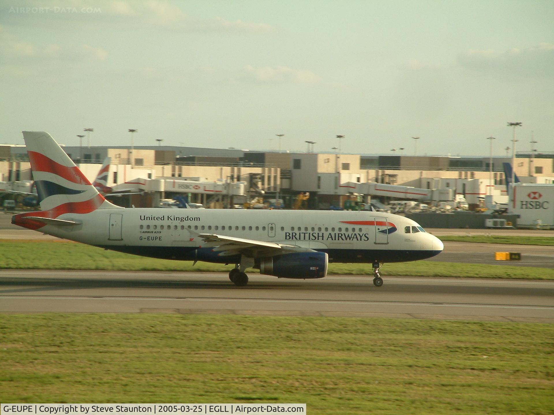 G-EUPE, 2000 Airbus A319-131 C/N 1193, Taken at Heathrow Airport March 2005