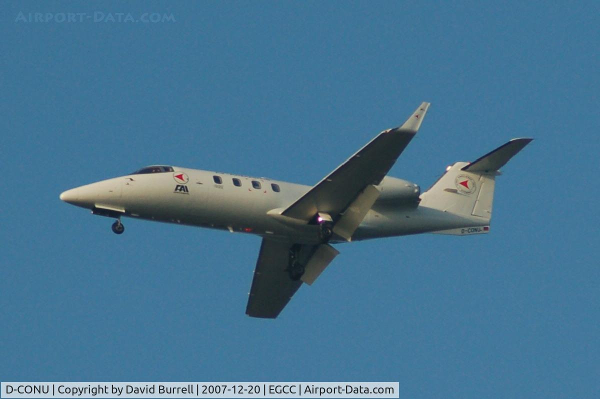 D-CONU, 1985 Gates Learjet 55 C/N 55-124, FAI Air Ambulance - Landing