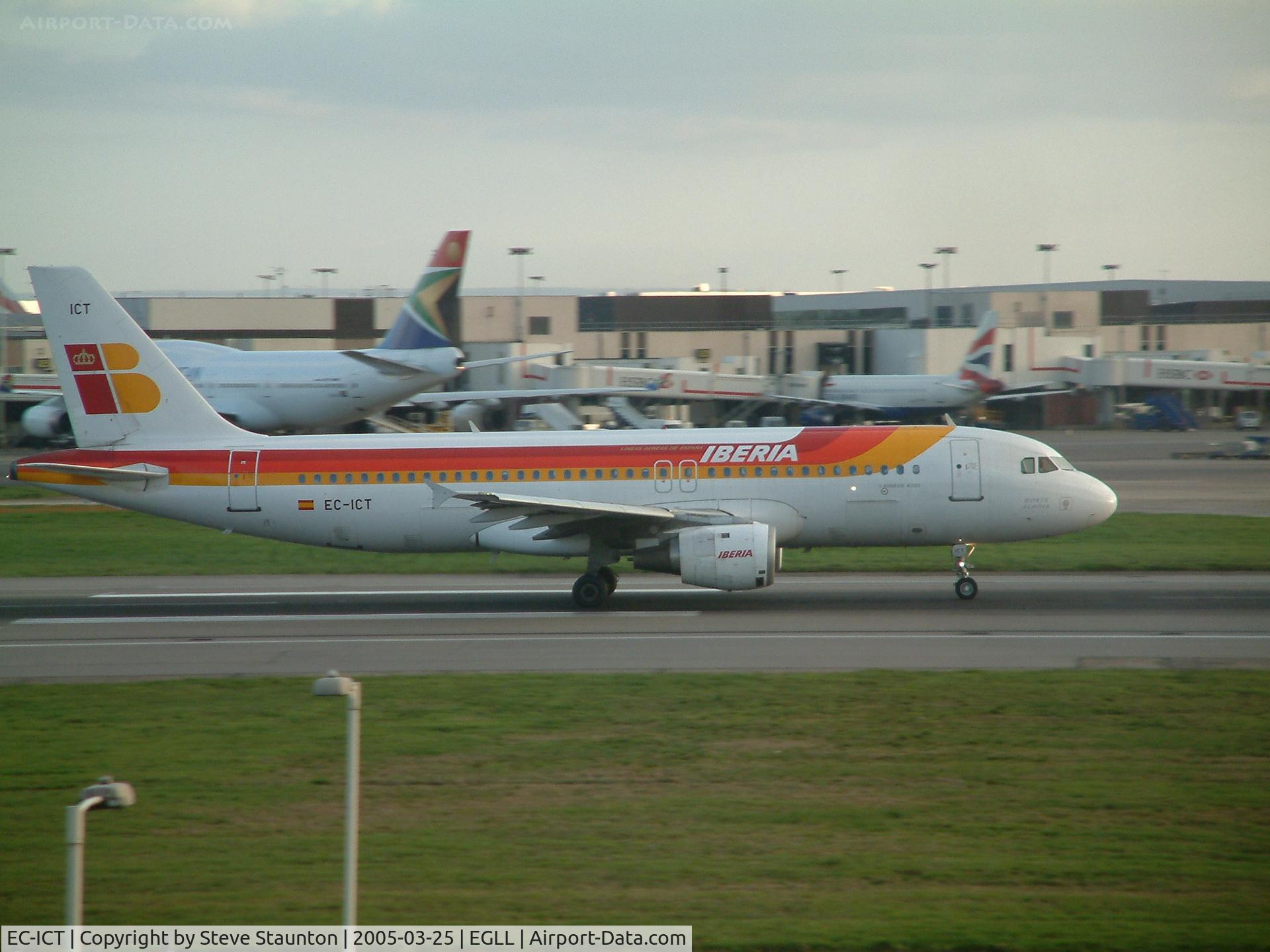 EC-ICT, 1991 Airbus A320-211 C/N 264, Taken at Heathrow Airport March 2005