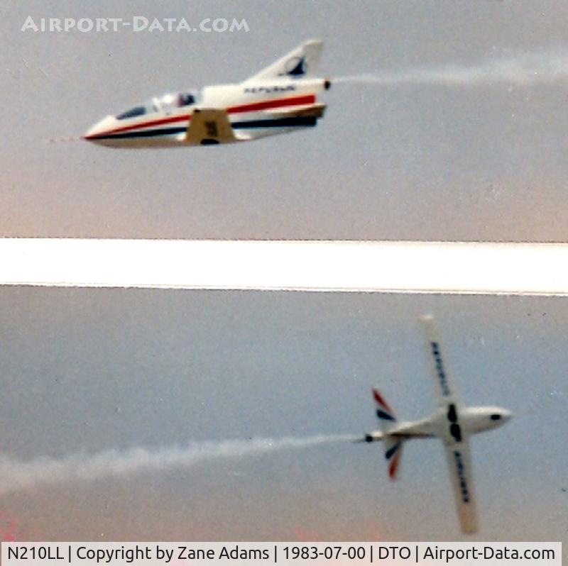 N210LL, 1974 Bede BD-5J C/N 5J-0004, N153BD (also N1BL and N210LL) flying in Republic Airlines paint. Also flew for James Bond movie, Microjet, Bud Lite and for DOD anti cruise-missle tests)
