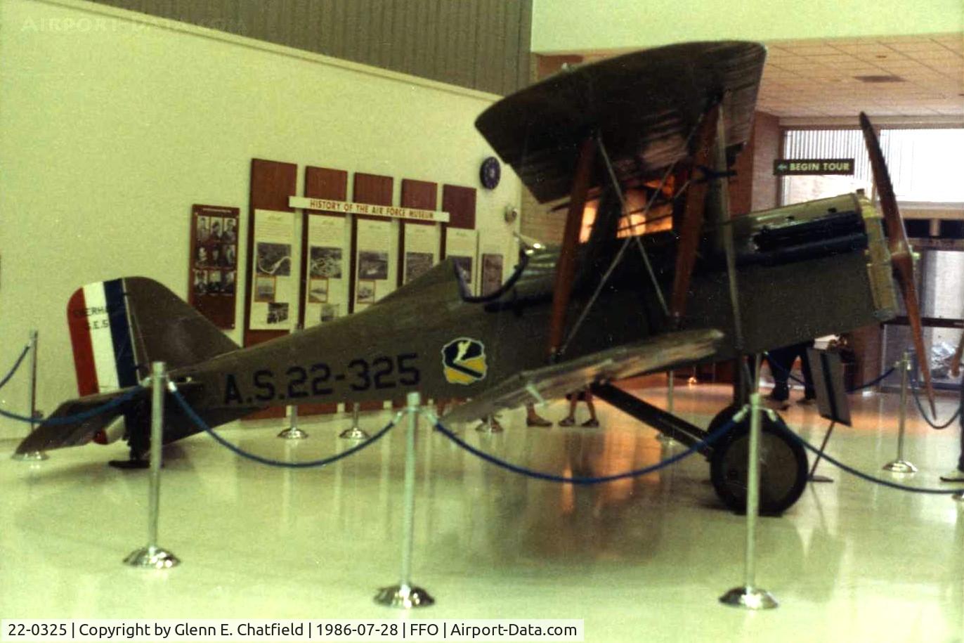 22-0325, 1922 Royal Aircraft Factory SE-5E Replica C/N Not found 22-0325, S.E. 5E at the National Museum of the U.S. Air Force