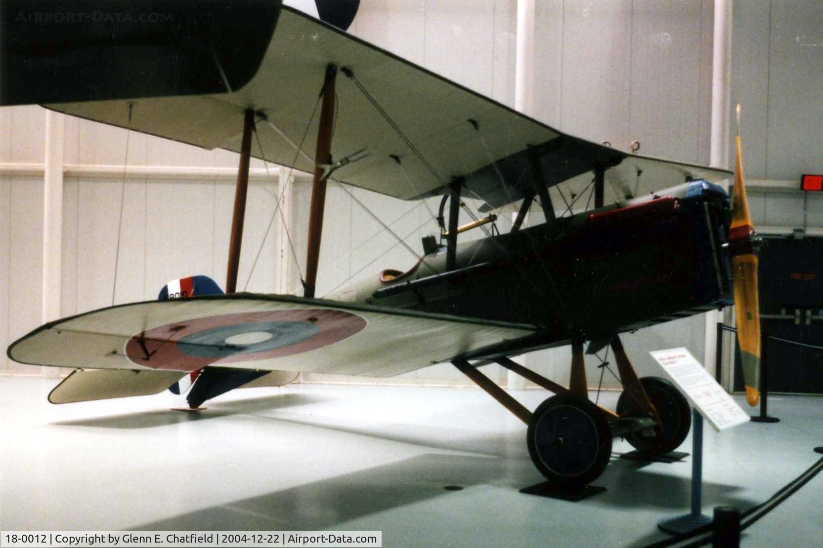 18-0012, 1918 Curtiss SE.5A C/N F8010, S.E. 5A at the Army Aviation Museum