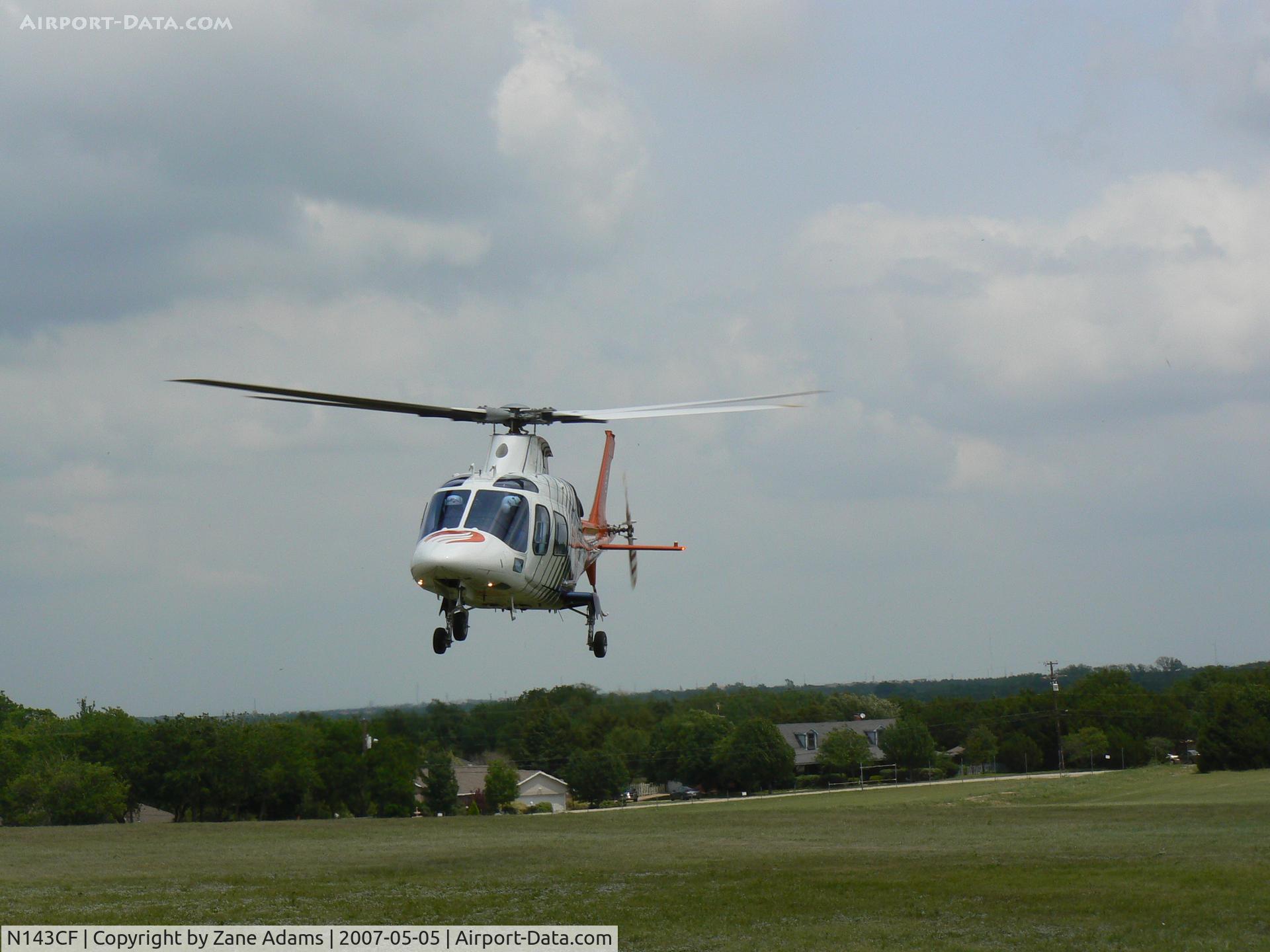N143CF, 2002 Agusta A-109E C/N 11142, Takeoff from BSA CAmp Wisdom, Dallas, TX (non-emergency)