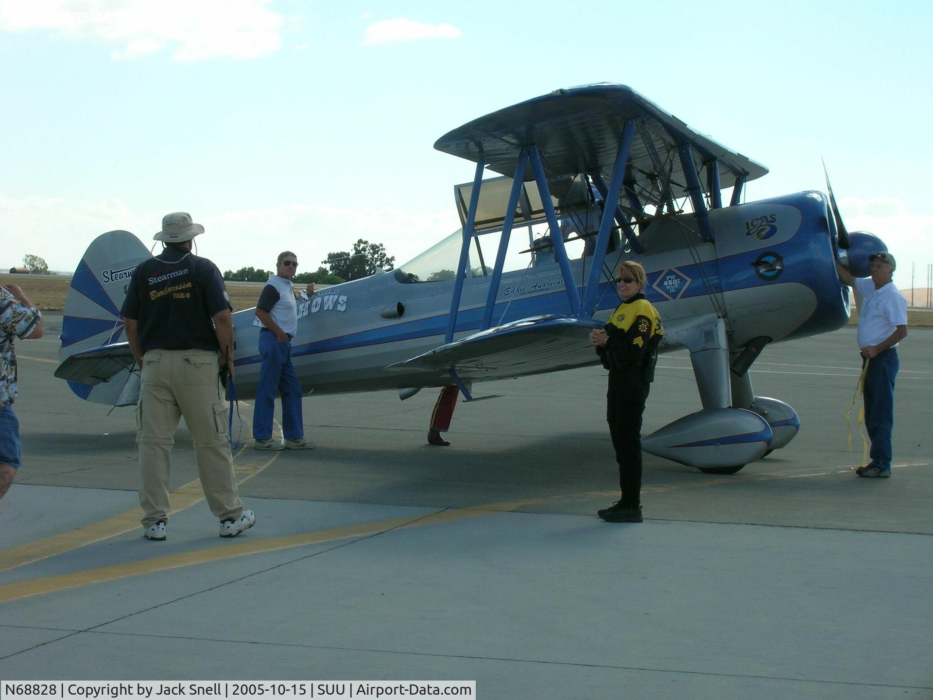 N68828, 1944 Boeing E75 C/N 75-5681, Eddie Andreini & Julie Clark