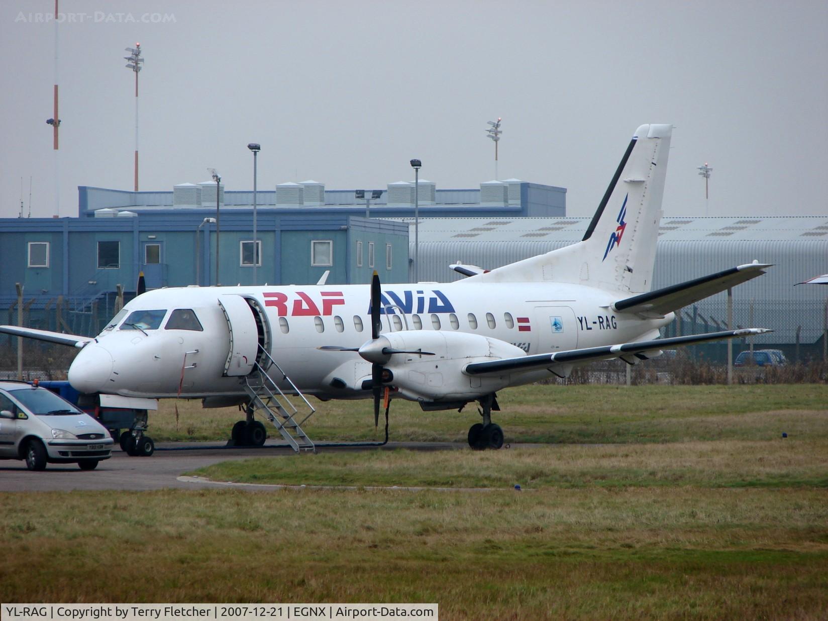 YL-RAG, 1986 Saab SF340A(F) C/N 340A-052, Raf Avia Saab now with titles