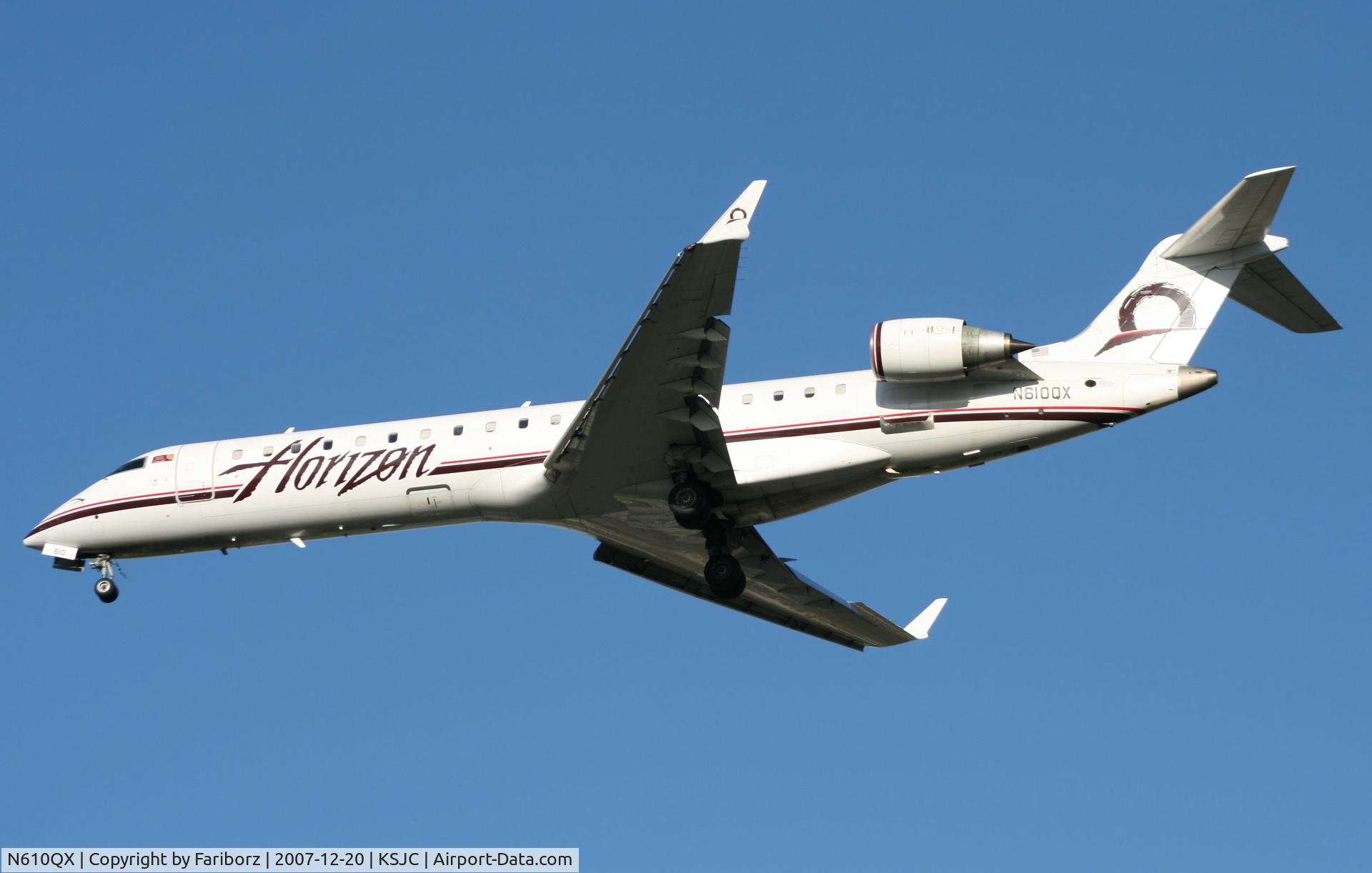 N610QX, 2001 Bombardier CRJ-702ER NG (CL-600-2C10) Regional Jet C/N 10033, Short final RWY 30R