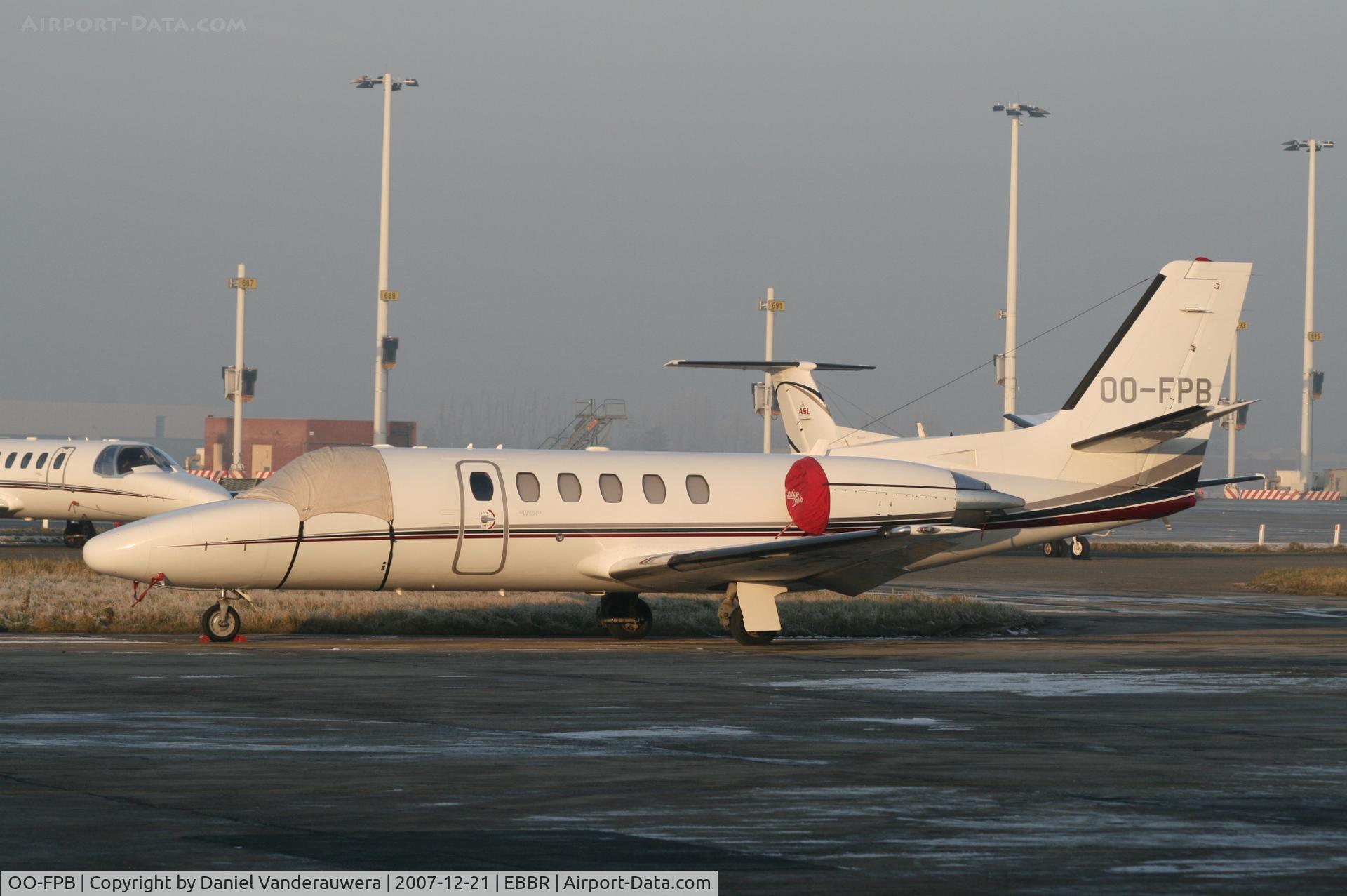 OO-FPB, 2005 Cessna 550B Citation Bravo C/N 550-1117, parked on General Aviation apron for a long week-end