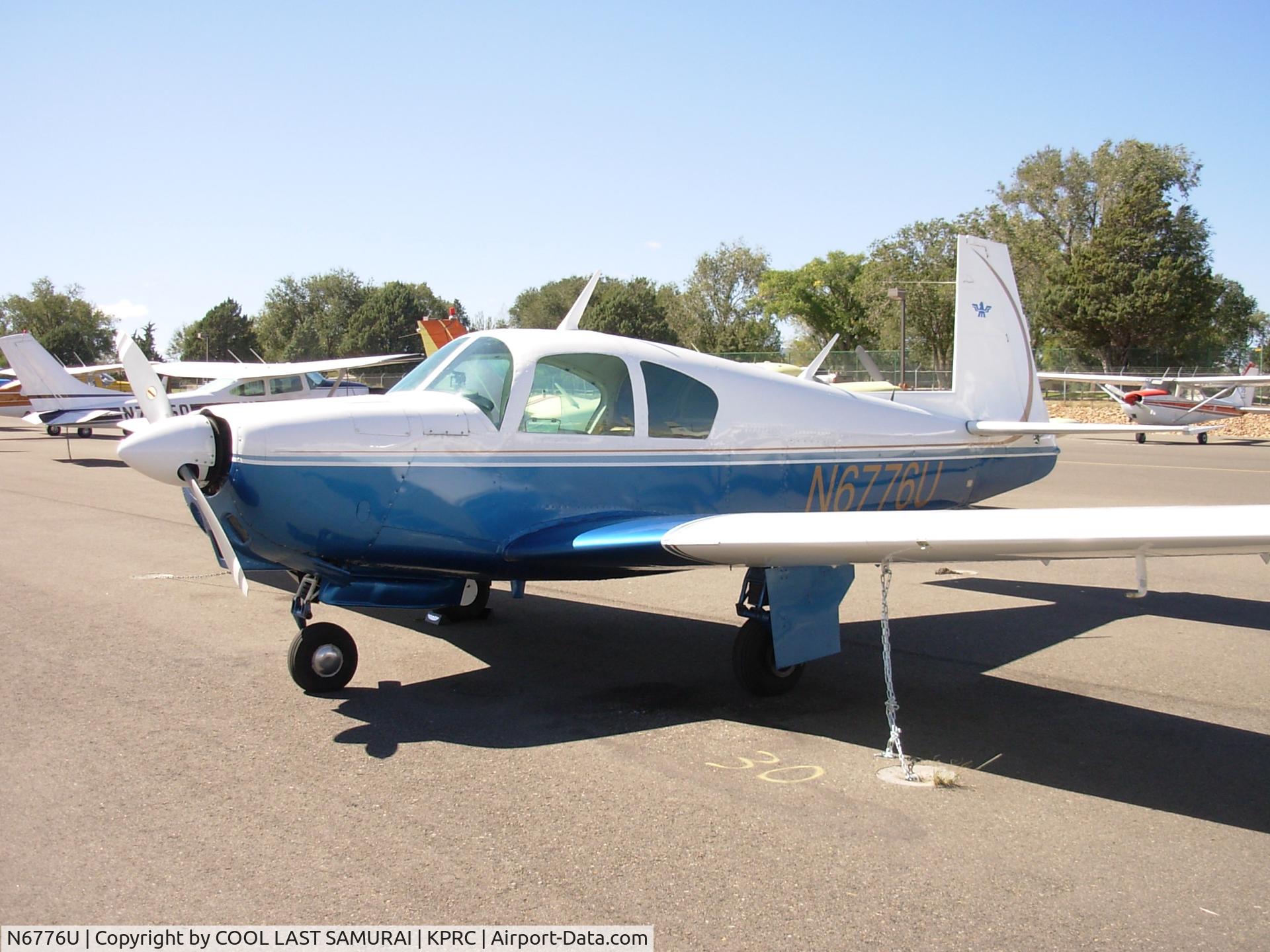 N6776U, 1963 Mooney M20C Ranger C/N 2498, Transient Parking at Prescott Airport