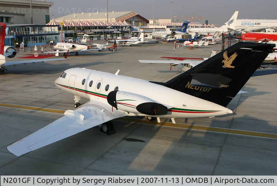 N201GF, 1973 Dassault Falcon (Mystere) 20E C/N 284, Dubai 2007 airshow.