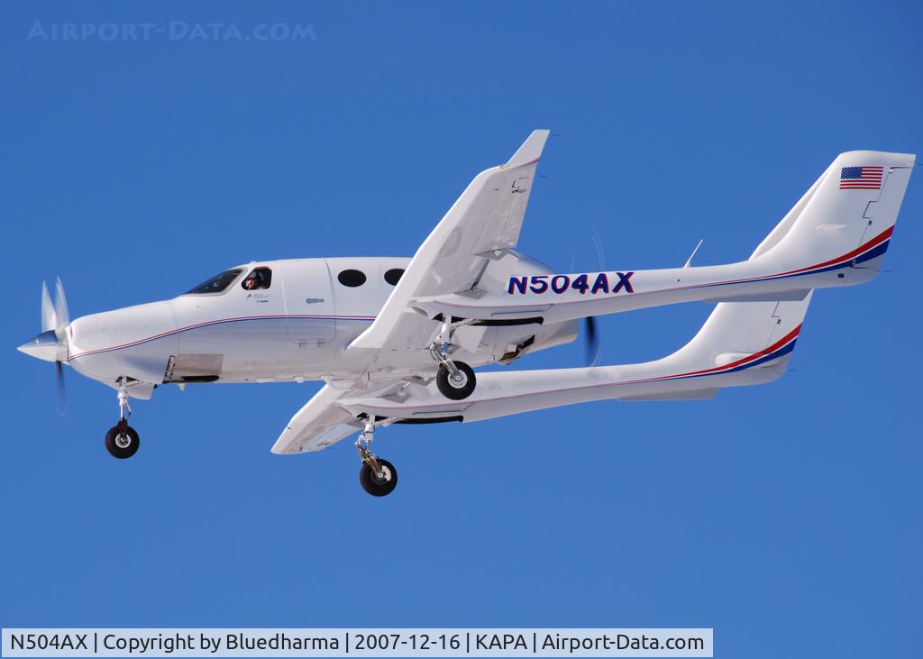 N504AX, 2004 Adam Aircraft A500 C/N 0004, Approach to 17L