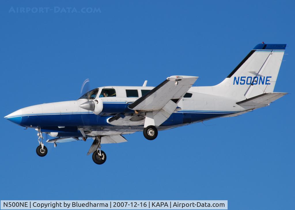 N500NE, 1984 Cessna 402C C/N 402C0808, Approach to 17L