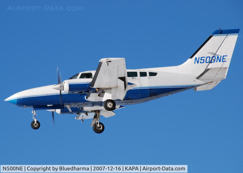N500NE, 1984 Cessna 402C C/N 402C0808, Approach to 17L