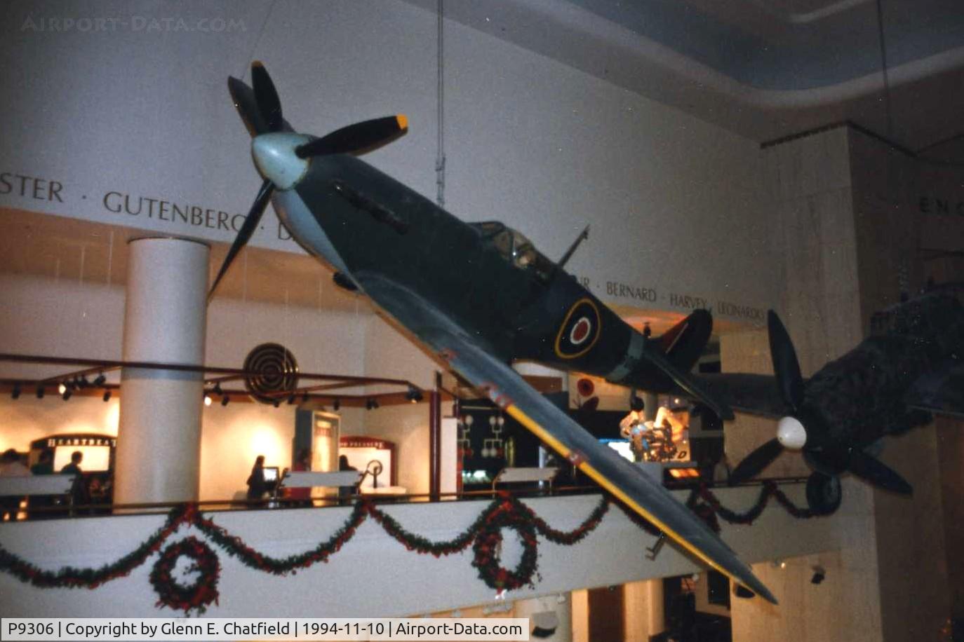 P9306, 1940 Supermarine 300 Spitfire Mk1A C/N 508FF, War Veteran Spitfire at the Chicago Museum of Science & Industry
